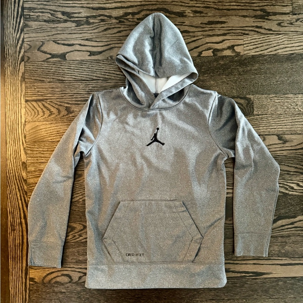 Nike Air Jordan Boys Youth Gray Hoodie